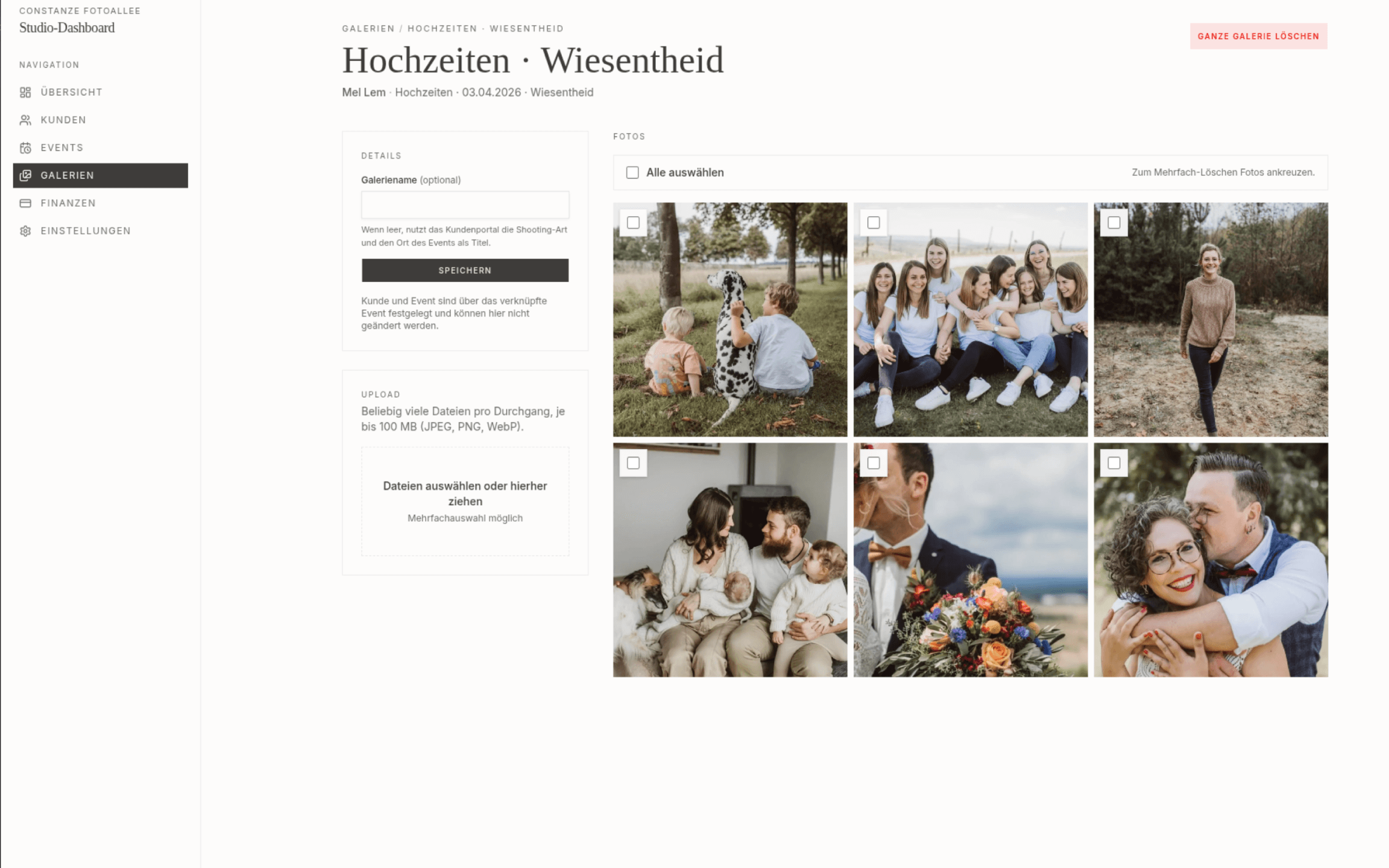 The Conni Fotoallee studio platform — 3